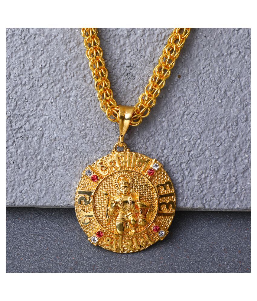 DIPALI JAY HANUMAN DADA Pendant,Locket Gold Plated with Chain in God