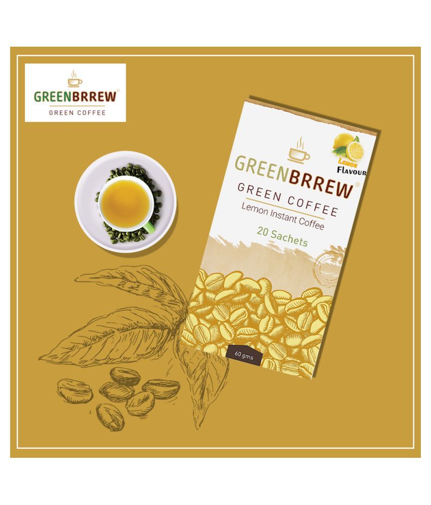 GreenBrrew Instant Green Coffee (Lemon) for Weight Loss 300 gm