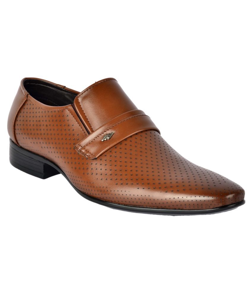    			Aadi Slip On Artificial Leather Brown Formal Shoes