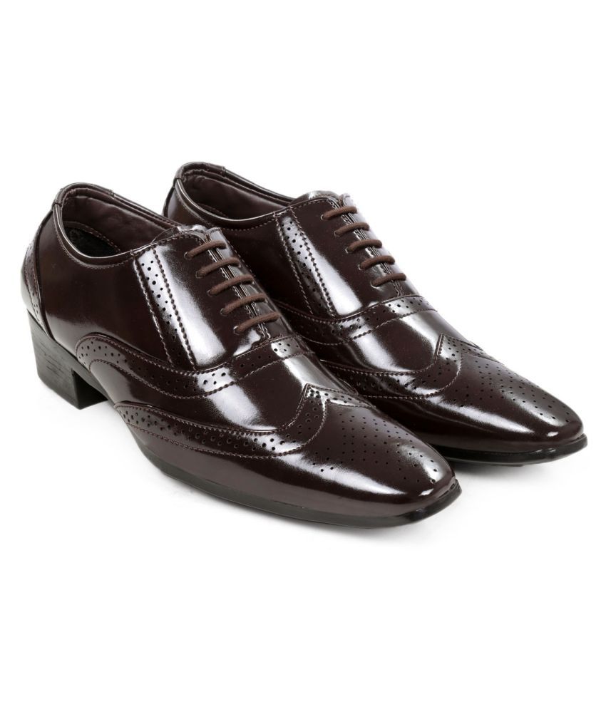     			BXXY Brogue Brown Formal Shoes