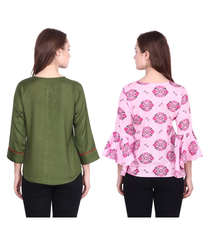 Eer Wear Rayon Regular Tops Multi Color Buy Eer Wear Rayon Regular Tops Multi Color Online At Best Prices In India On Snapdeal