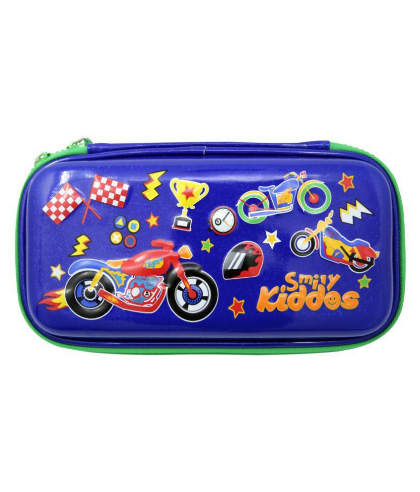     			Smily kiddos | Motor Racing Small Pencil Case (Blue) | Kids Pencil Case | School Pencil Case | Pencil Case For Kids | Hardtop Pencil Box | Pencil Box for Kids | Retrun Gift for Birthday party for girls | Pencil Case for Boys & Girls | Girls pencil pouch