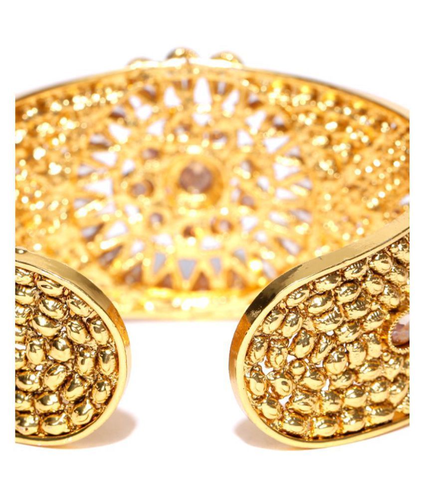 Priyaasi's Gold Plated Kundan Polki Bracelet Buy Priyaasi's Gold Plated Kundan Polki Bracelet