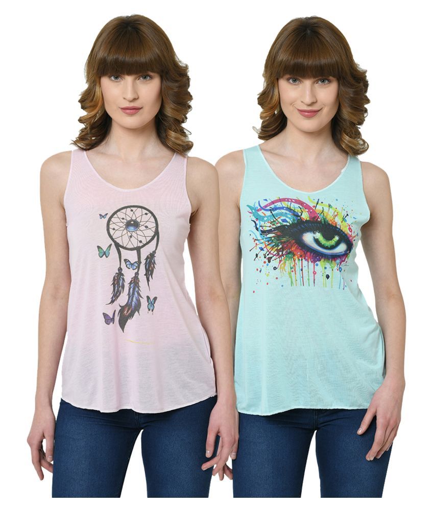     			Vimal Jonney Polyester Tank Tops - Multicolor