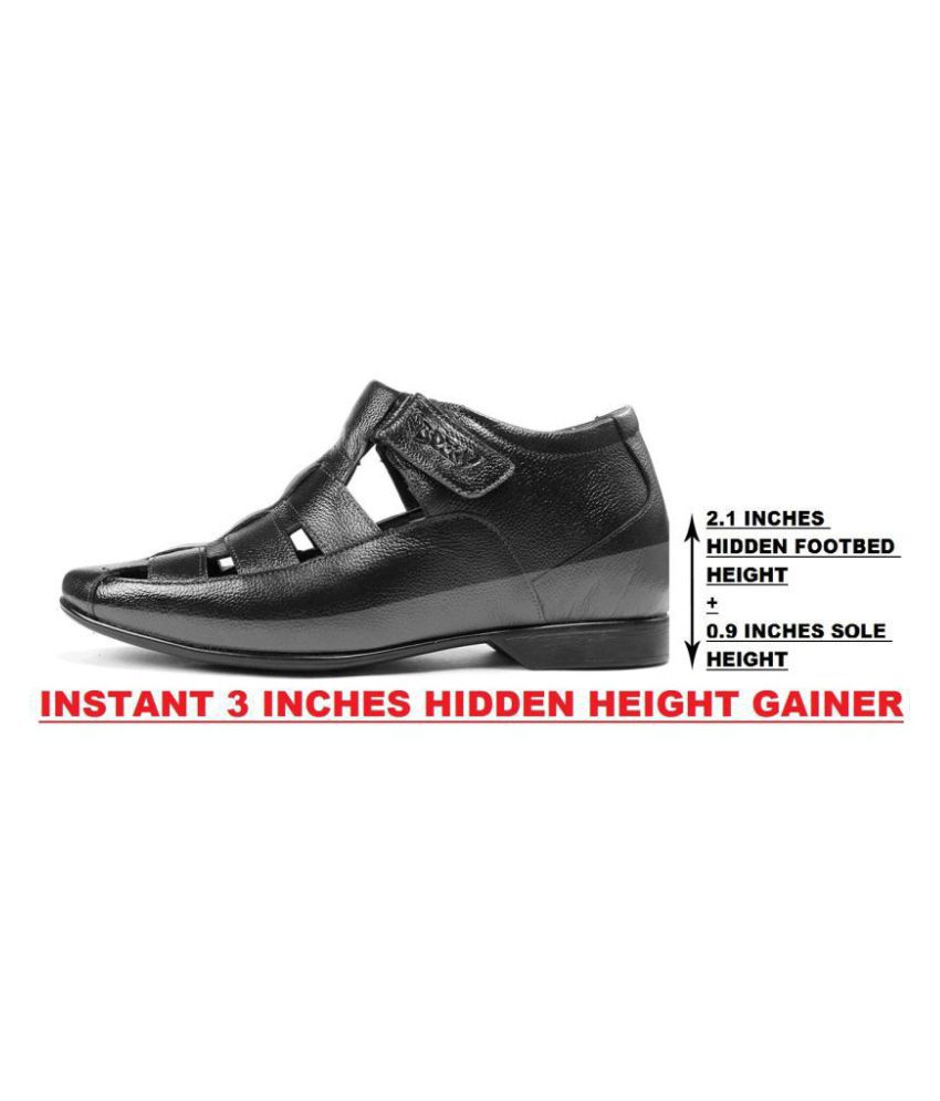 BXXY Black Height Increasing shoes 