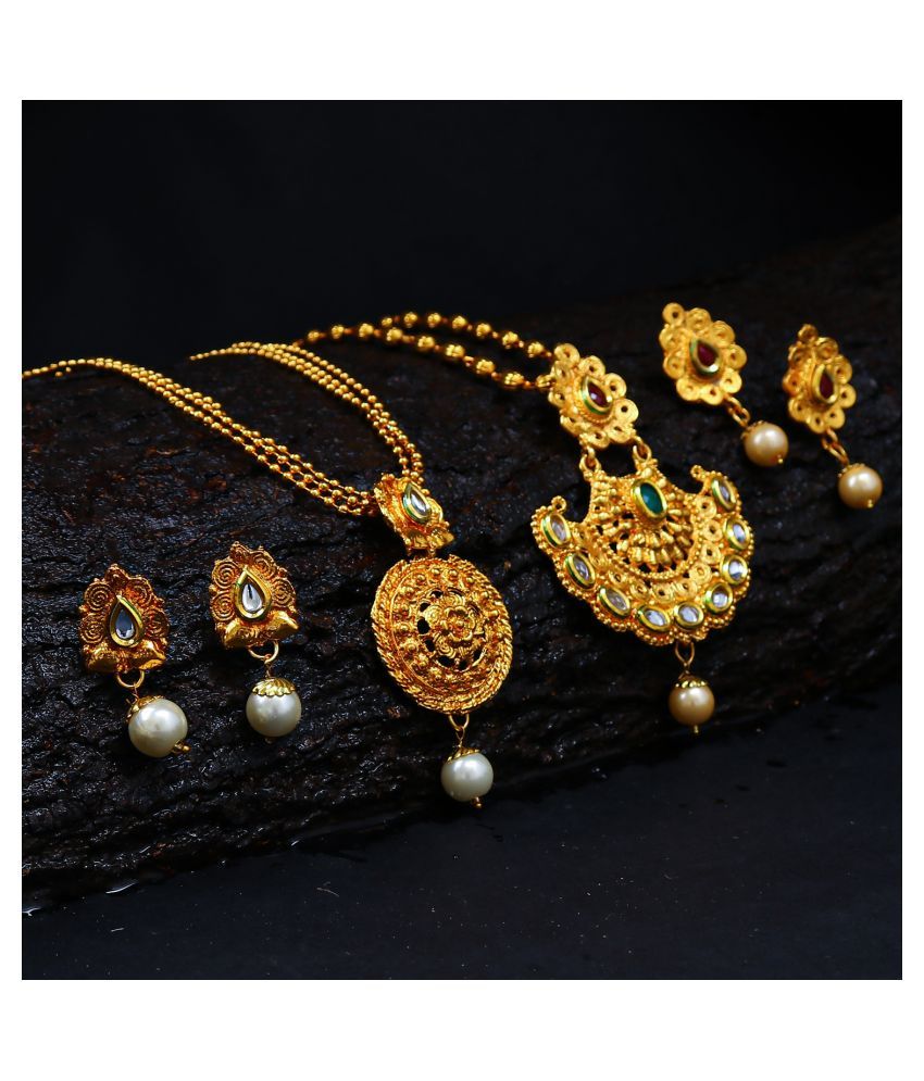 Sukkhi Alloy Golden Long Haram Traditional 18kt Gold Plated Necklace