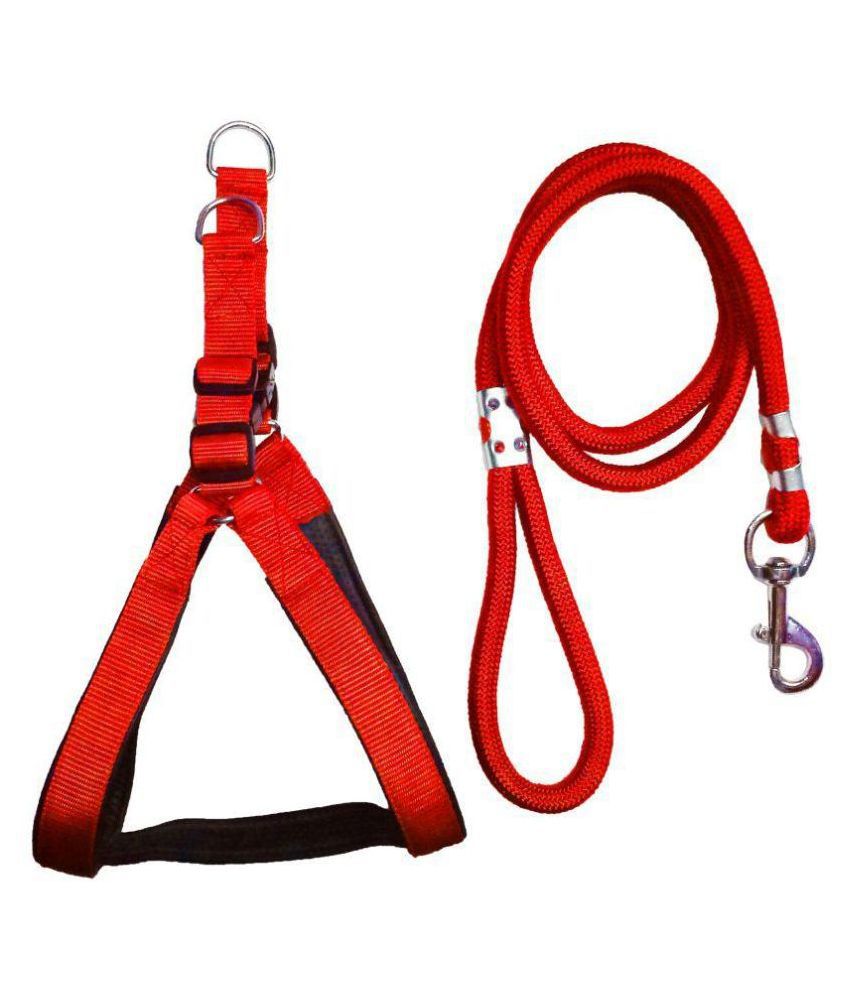     			Petshop7 Nylon Padded adjustable Dog Harness & Leash Rope 1 Inch for Medium size Pet (Chest Size : 24-29)
