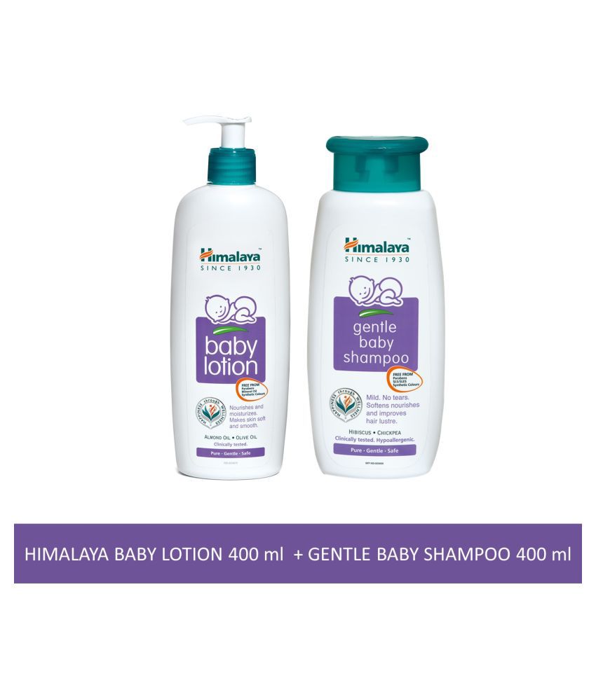 Himalaya  Baby Lotion 400ML Gentle Baby Shampoo 400ML India Combo