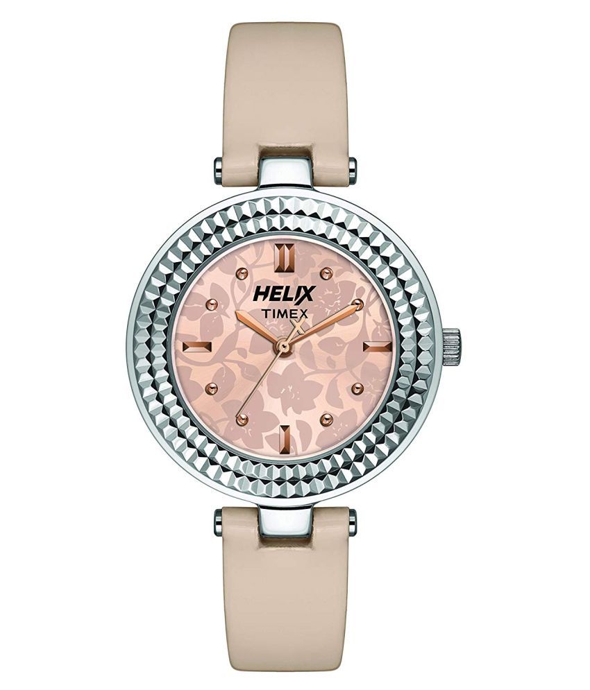 Helix Leather Round Womens Watch Price in India Buy Helix Leather