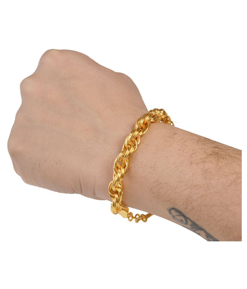 Gold plated Bracelets for men & boys: Buy Gold plated Bracelets for men ...