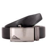 WalletsNBags Black Faux Leather Formal Belt