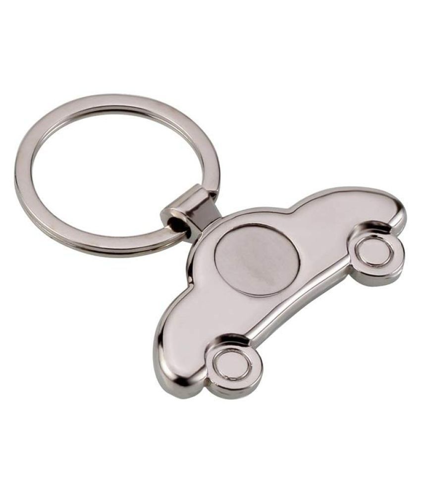 Metal Car Shape Keychain Crome Plated Keyring: Buy Online at Low Price ...