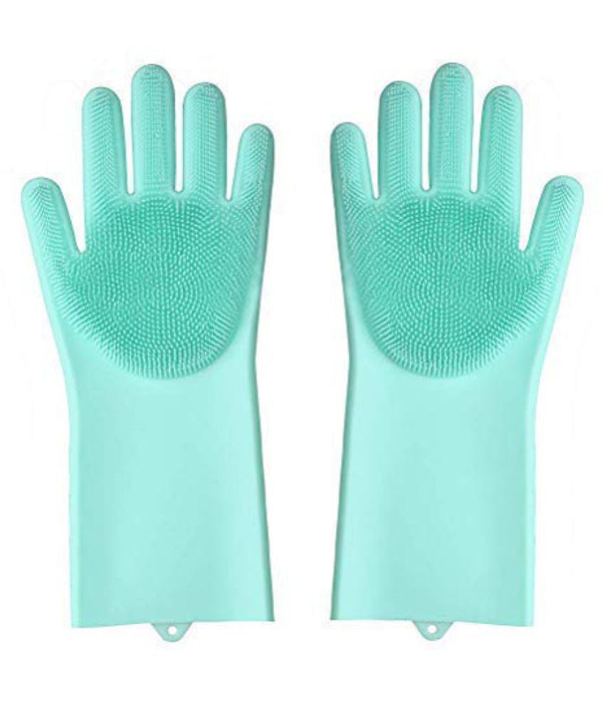     			Metroplus Kitchenware Rubber Standard Size Cleaning Glove SILICONE HAND GLOVES