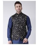 Hangup Black Cotton Blend Nehru Jacket