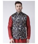 Hangup Black Cotton Blend Nehru Jacket