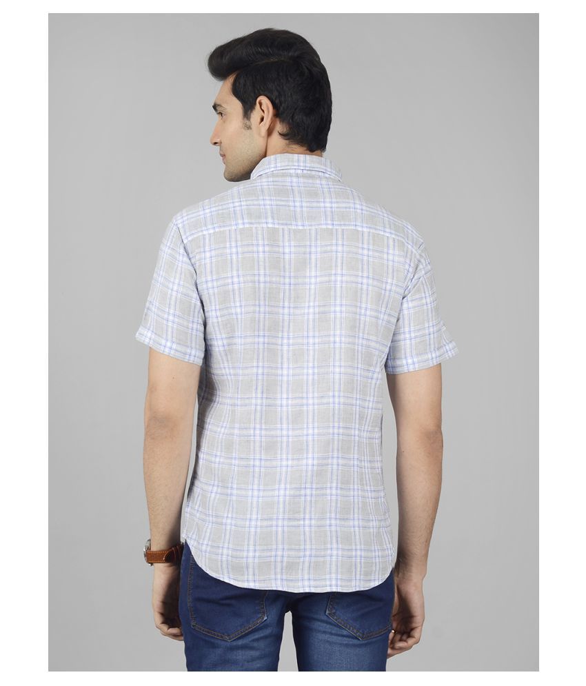 GreenFibre Linen Grey Shirt Buy GreenFibre Linen Grey Shirt Online at