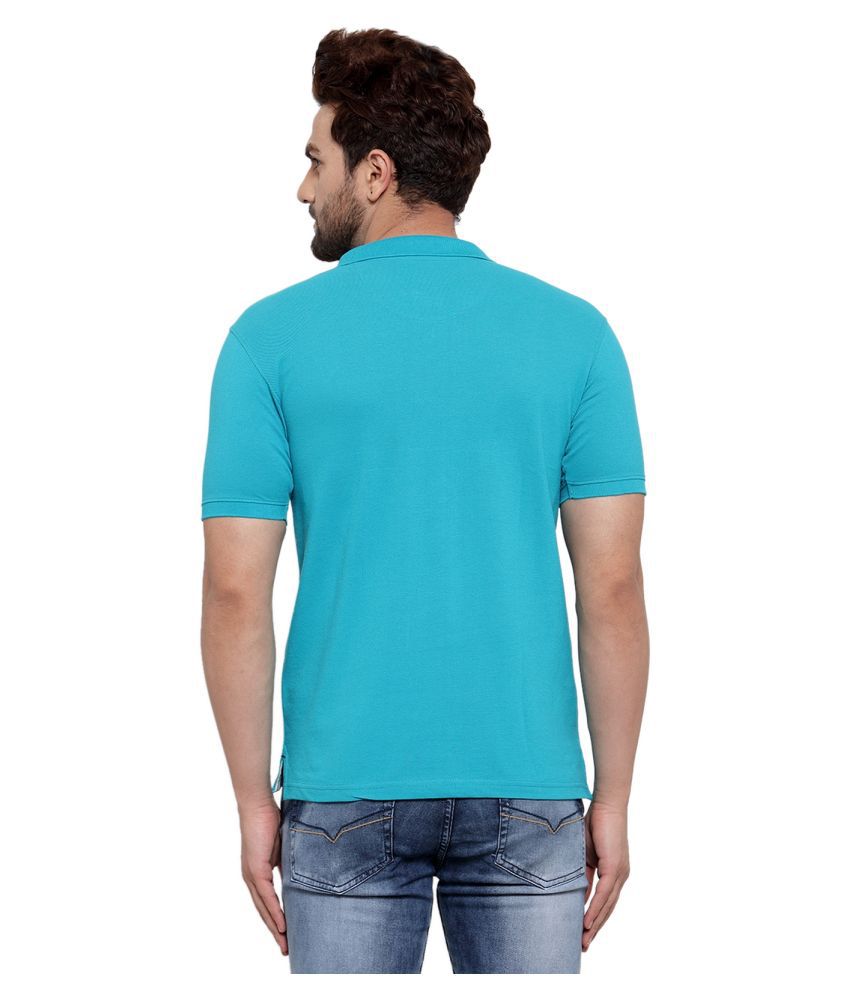 Cantabil Turquoise Plain Polo T Shirt - Buy Cantabil Turquoise Plain ...