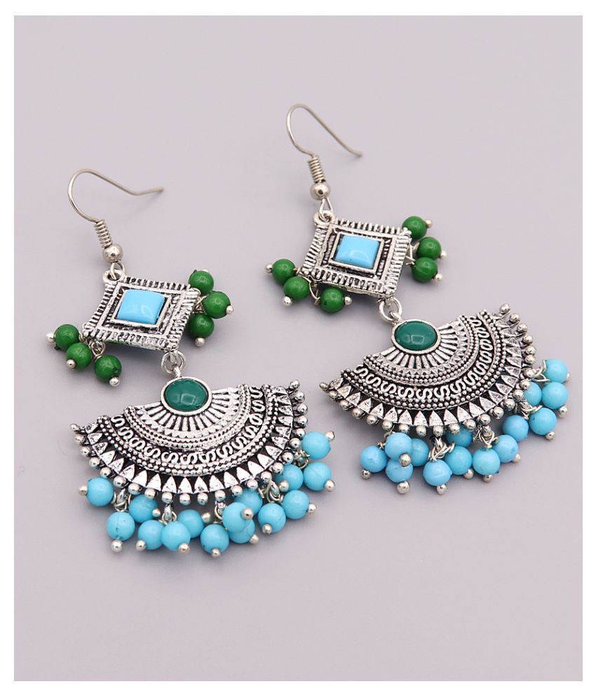 Ambika Creation - Silver Drop Earrings ( Pack of 1 ) - Buy Ambika Creation - Silver Drop ...