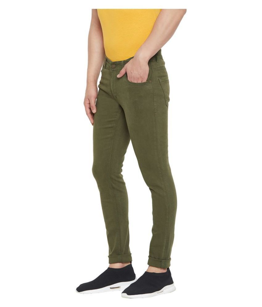 olive green skinny jeans