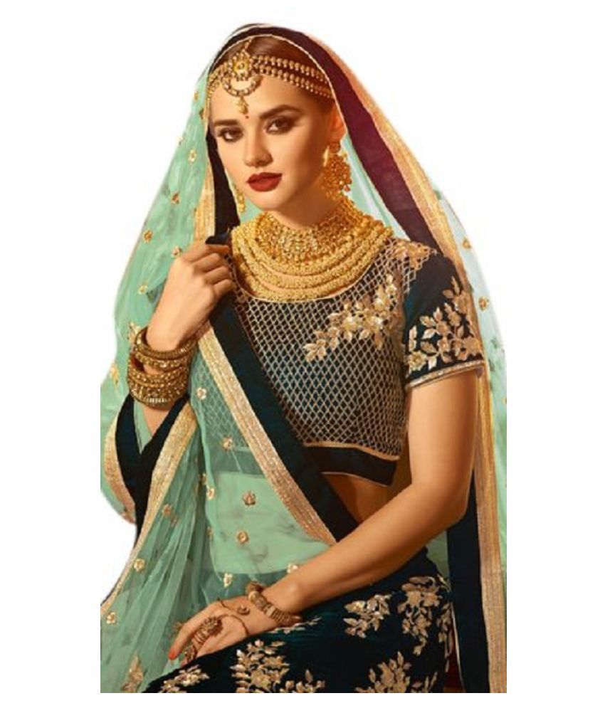 green colour chaniya choli