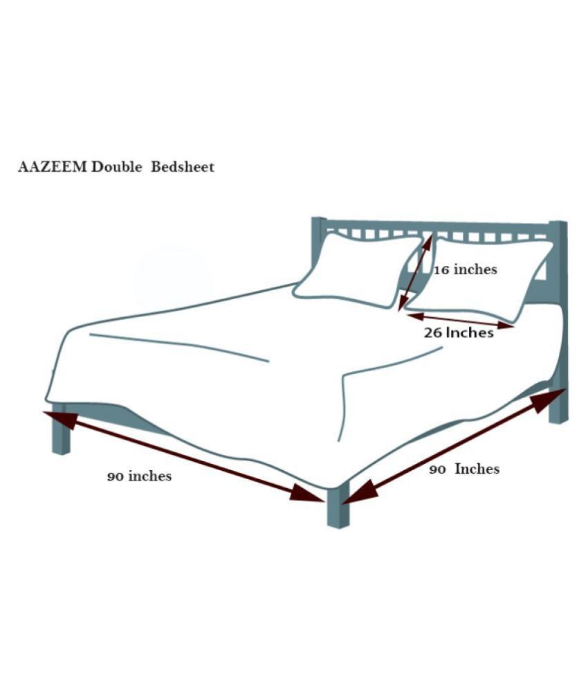 Aazeem Poly Cotton Double Bedsheet With 2 Pillow Covers Buy Aazeem Poly Cotton Double Bedsheet