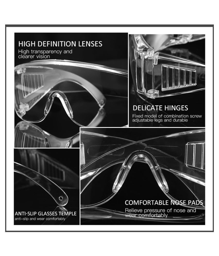 Black Panther Clear Wrap Around Sunglasses ( Safety Goggles ) Buy