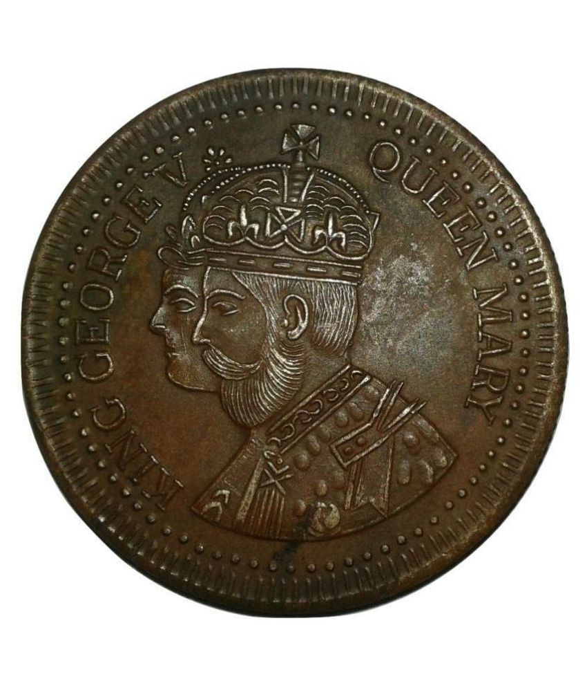     			Sanjay Online Store - KING GEORGE V QUEEN MARY 12th DECEMBER 1911 COPPER TOKEN COIN 1 Numismatic Coins