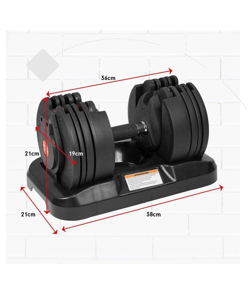 Reach Octane Single Adjustable Dumbbell 2.3kg to 20 Kg Quickly Change ...