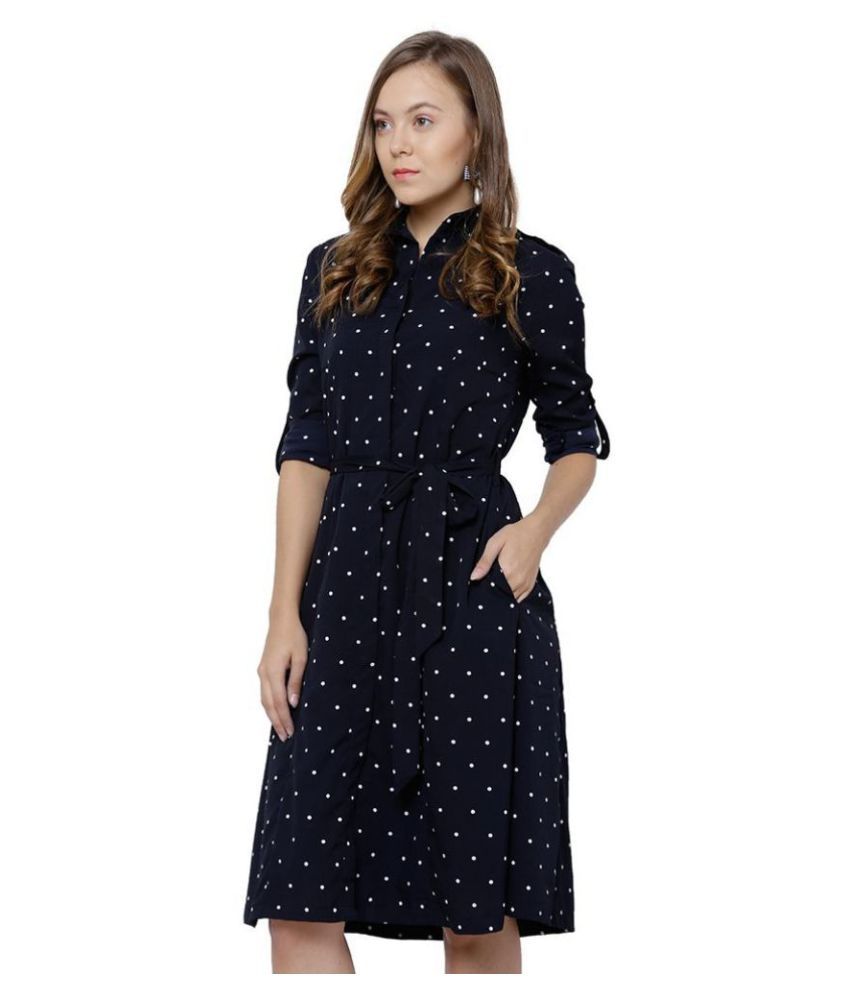 navy a line gown
