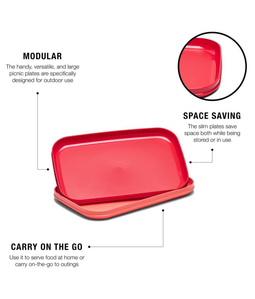 Tupperware Serving Picnic Plates 2pc Buy Online at Best Price in India
