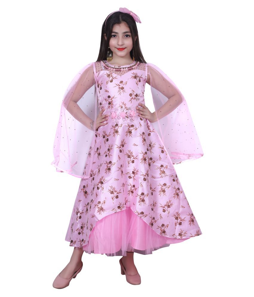 Sky Heights Partywear Gown dress for Girl  Buy Sky Heights Partywear Gown  dress for Girl Online at Low Price  Snapdeal