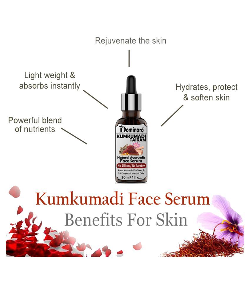 Dominaro Ayurvedic Kumkumadi Face Serum For Skin Brightening & Night