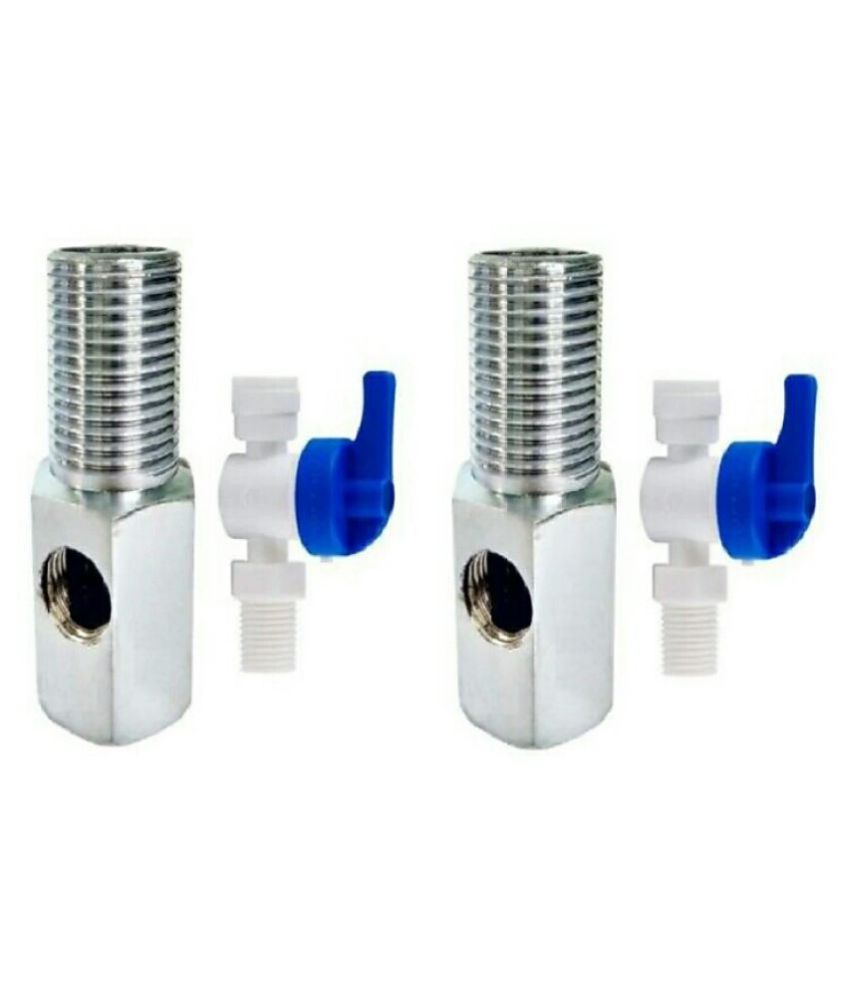     			RO Inlet Valve 1/4" (PVC) + 1/2" Nipple ( Brass ) 2 Pcs. set suited for all type of Domestic RO UV Water Purifier