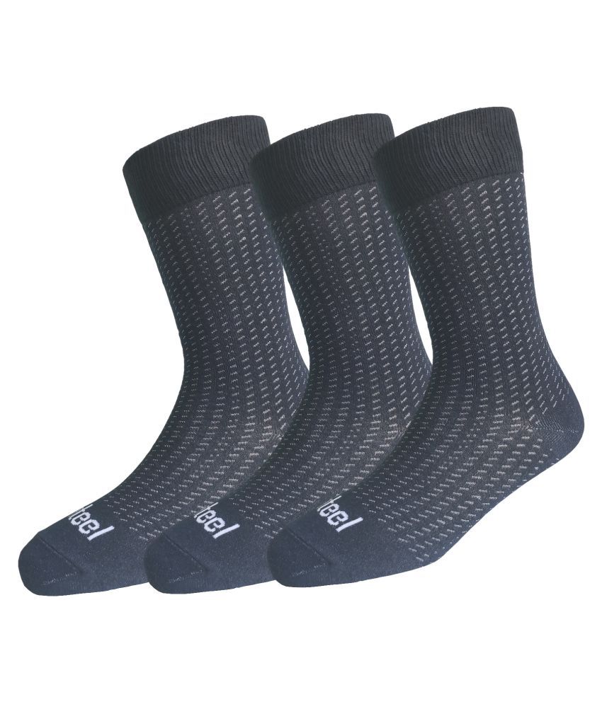 Genteel Navy Formal Full Length Socks Pack of 3: Buy Online at Low ...