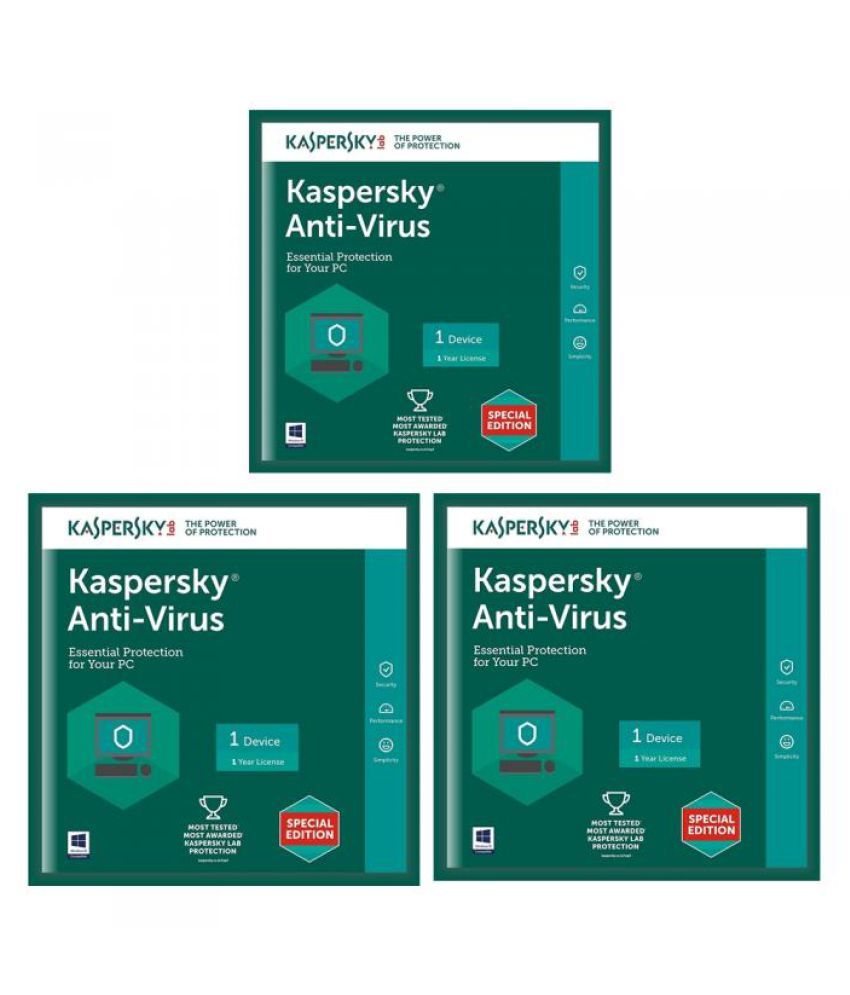 Kaspersky Antivirus (3 Individual Keys ) Latest Version ...