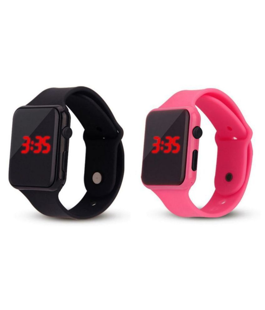 black colour digital watch