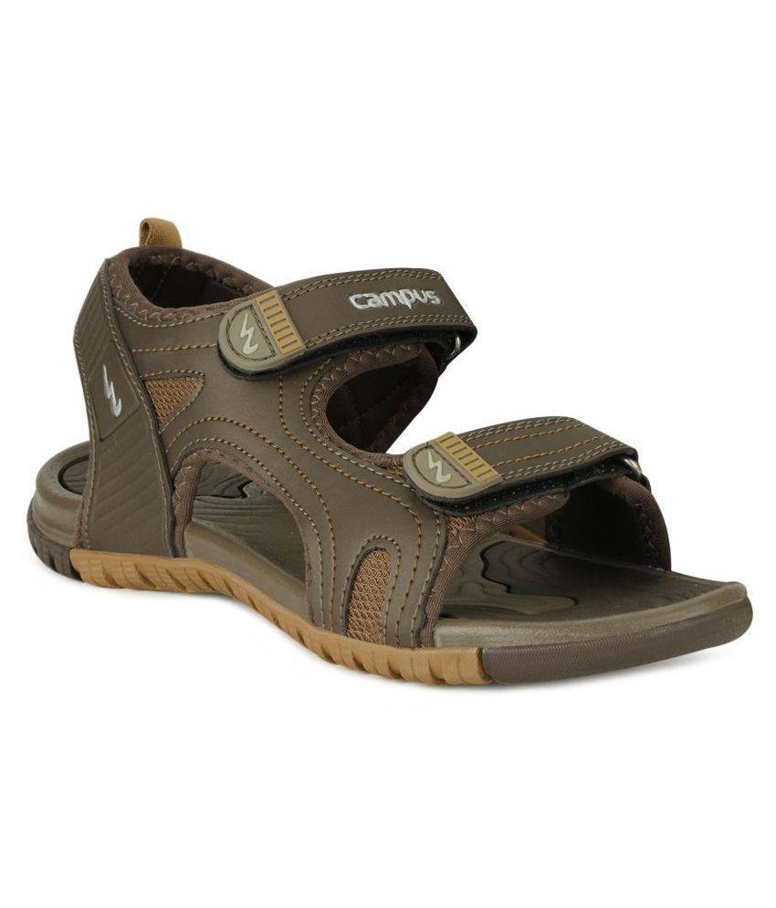     			Campus Brown Synthetic Floater Sandals