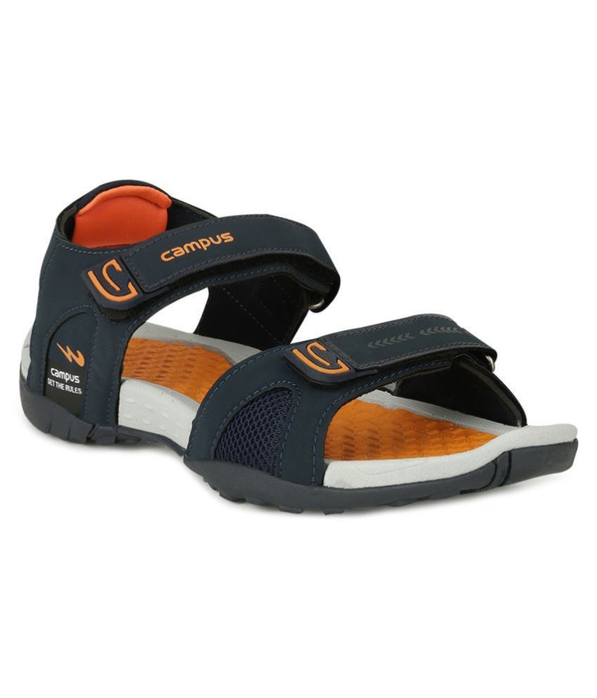     			Campus Navy Synthetic Floater Sandals