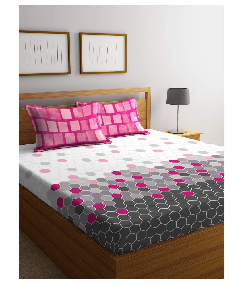 Stellar Bedsheet Cotton Double Bedsheet with 2 Pillow Covers Buy