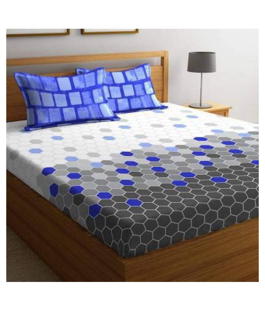 Stellar Bedsheet Cotton Double Bedsheet with 2 Pillow Covers Buy