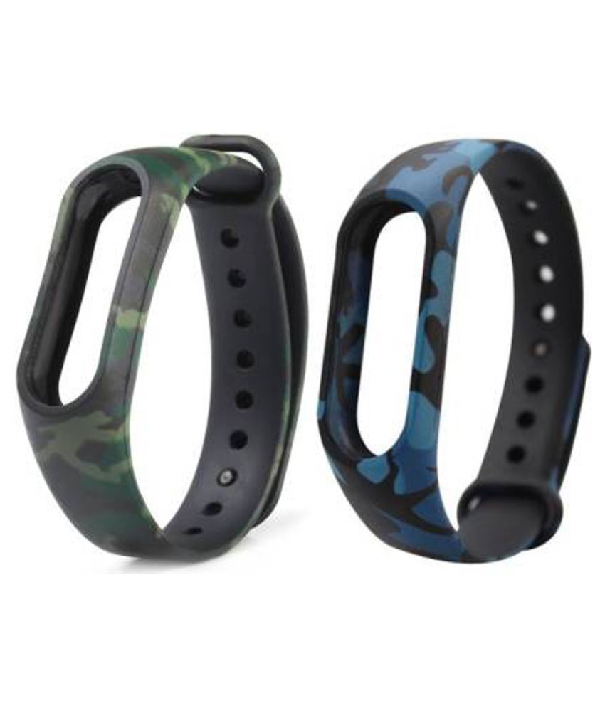 BQeT Band Strap for Xiaomi MI Band 3 & Band 4 and M3/M4(ARMY GREEN/BLUE