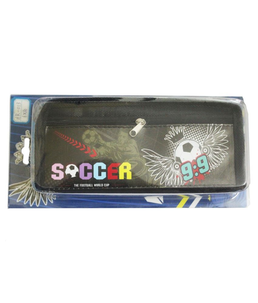 SOCCER FOOTBALL DESIGNER MULTIPURPOSE PENCIL POUCH WITH CHANE SYSTEM