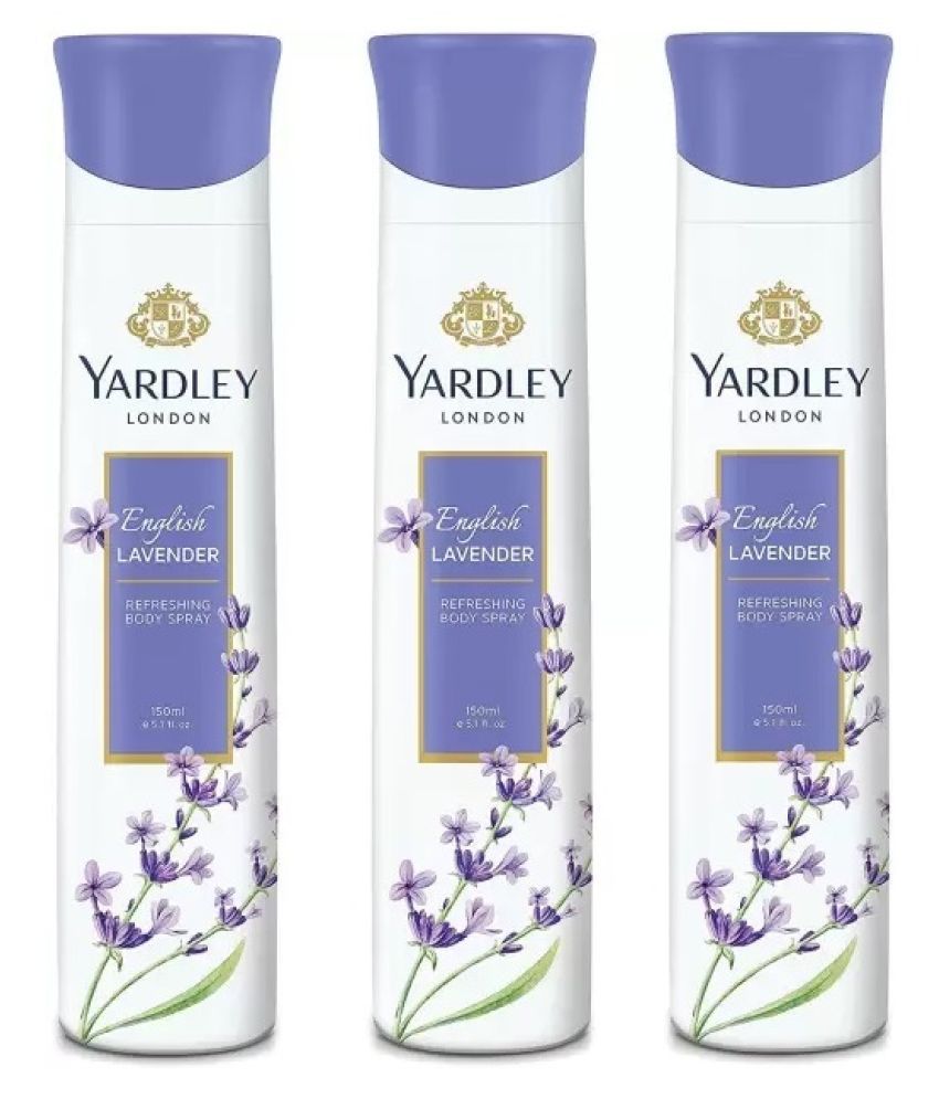     			Yardley London Women English Lavender 150ML Each (Pack of 3) Deodorant Spray - For Women