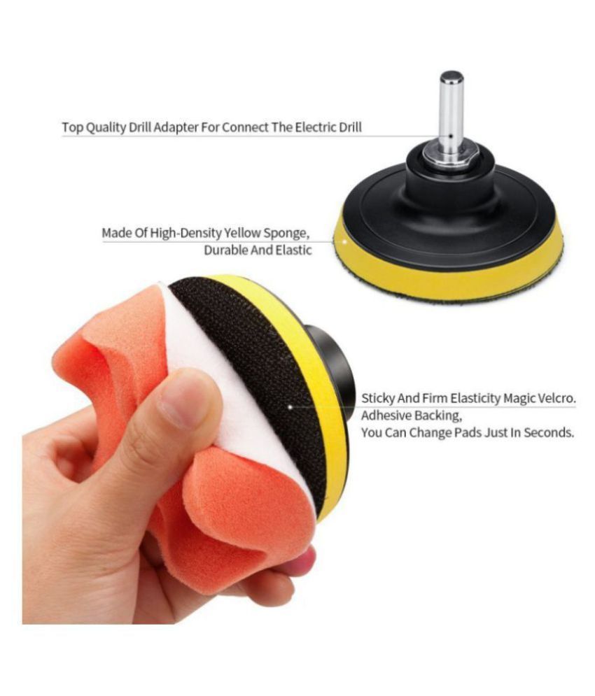 3inch Compound Drill Buffing Sponge Pads Kit for Car Sanding