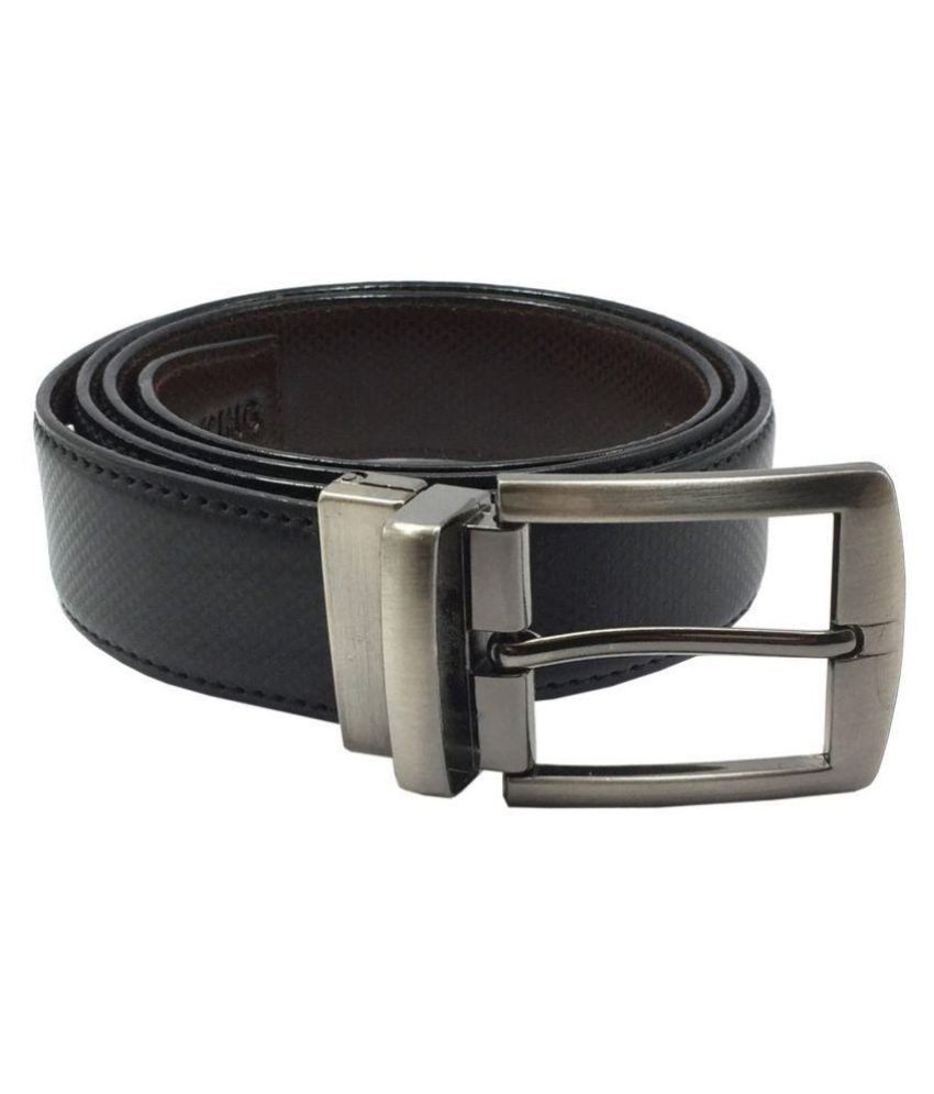rk enterprises Black Leather Formal Belt