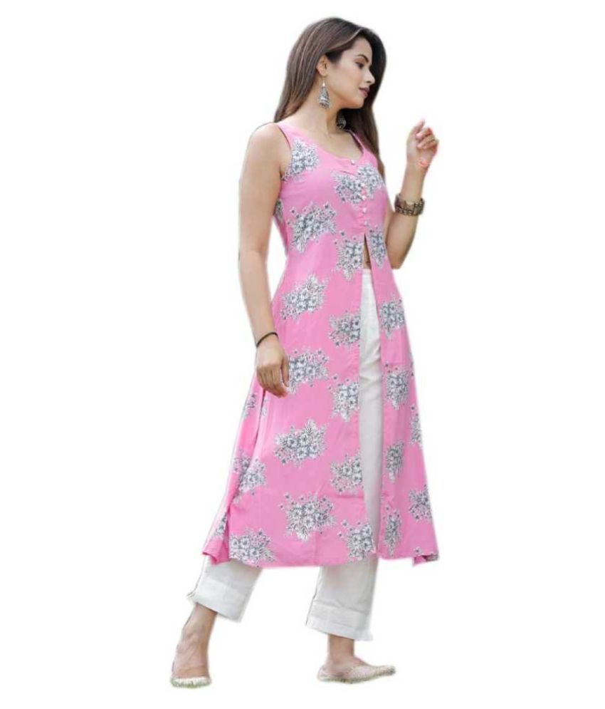 pink frock kurti