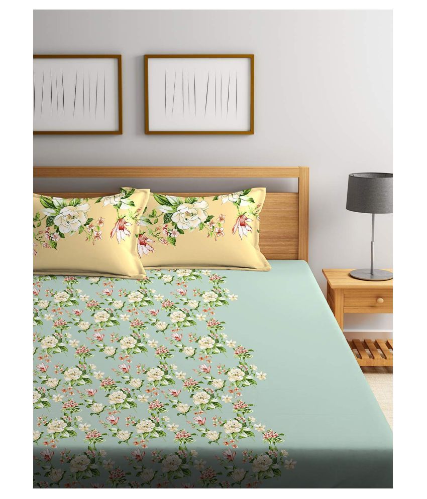 Portico Cotton Double Bedsheet with 2 Pillow Covers Buy Portico