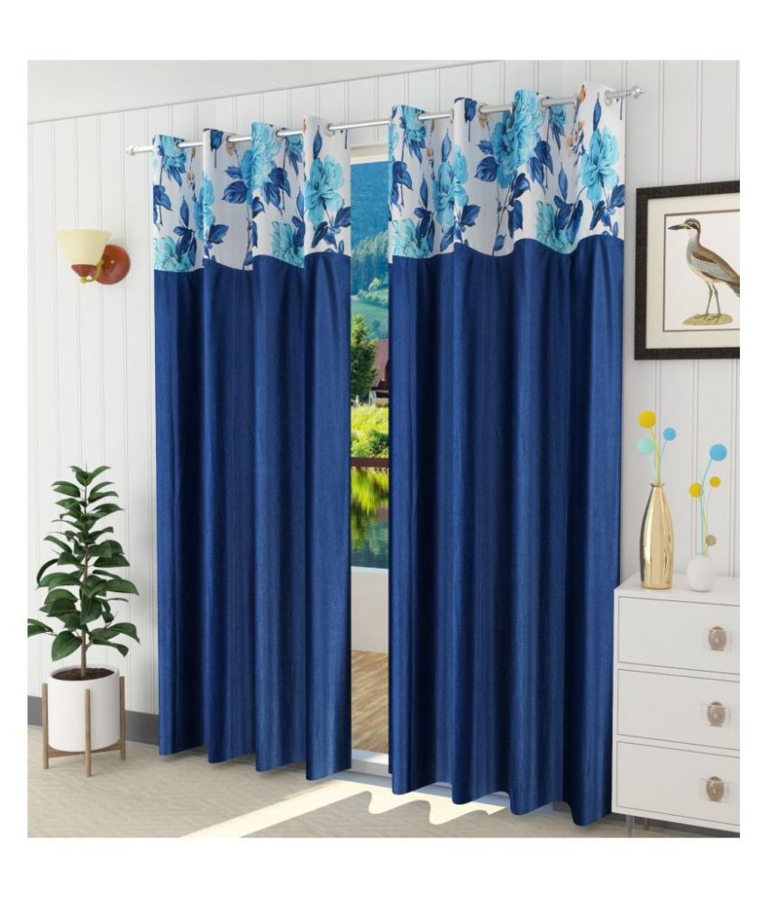     			Homefab India - Multicolor Pack of 1 Cotton Window Curtain (4 ft X 5 ft)