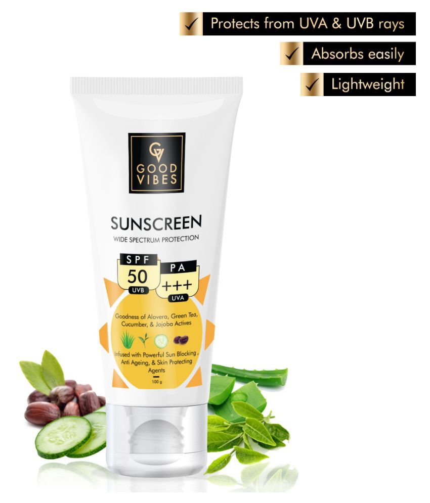 Good Vibes Wide Spectrum Sunscreen With Spf 50 100 G Buy Good Vibes Wide Spectrum Sunscreen 6567