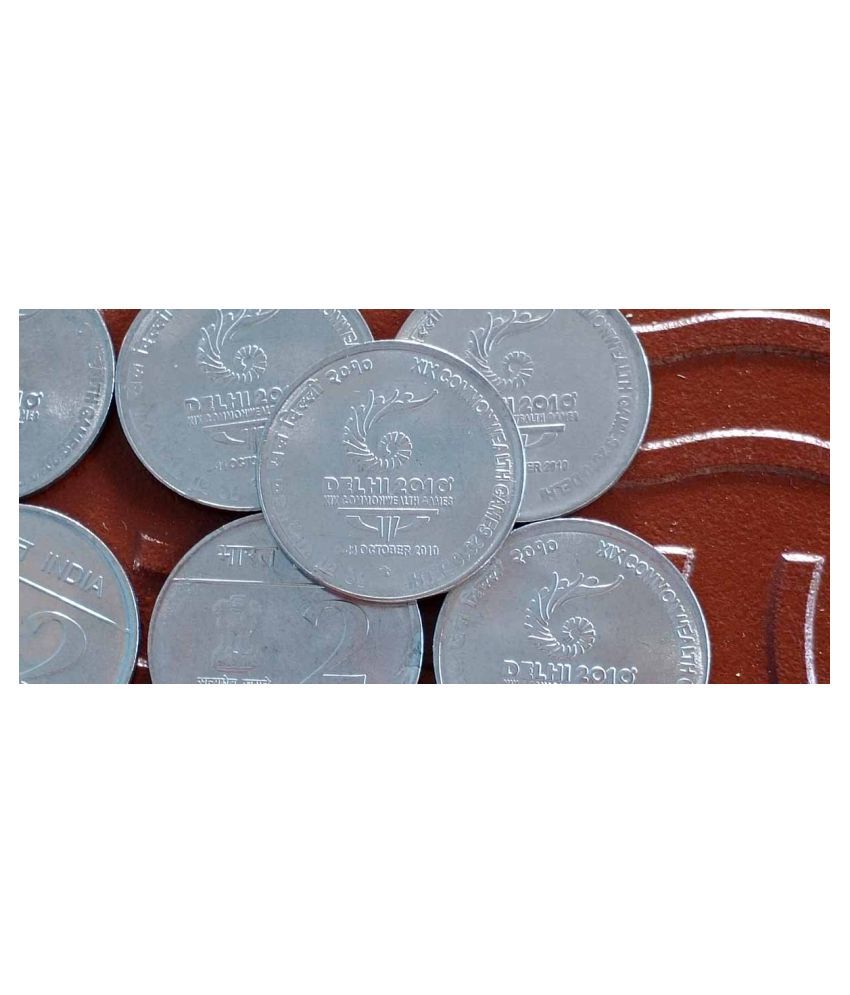     			10 COINS LOT - 2 Rupees (19th Commonwealth Games - Delhi  Circulating commemorative coin : 19th Commonwealth Games in India Stainless steel • 5.6 g • ⌀ 27 mm INDIA